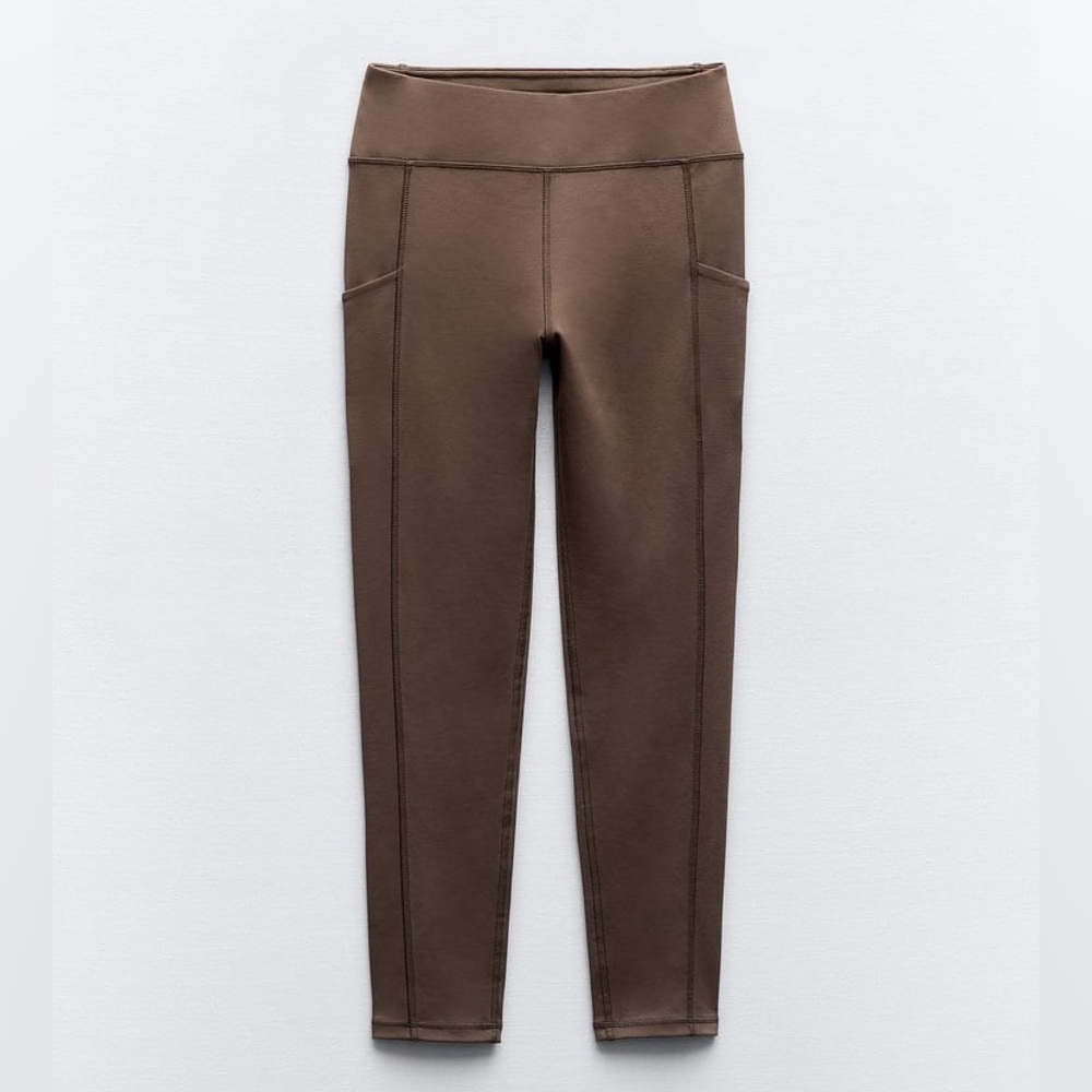 ZARA TOPSTITCHED LEGGINGS